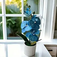 Штучна квітка орхідеї для декору, 31 см