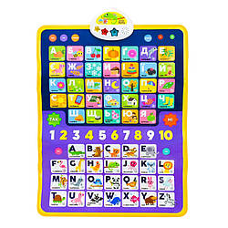 Дитячий обучаючий плакат"Абетка 2 в 1" KH07/003 українська мова