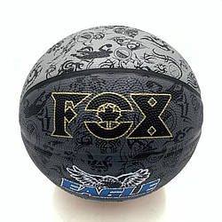 М'яч баскетбольний Fox ball №7 NE-BAS-1027, чорно-сірий