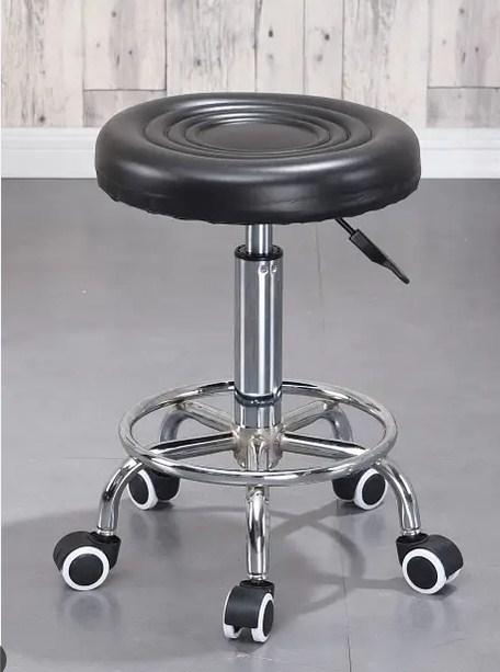 Стілець косметичний обертовий на 360° HOKER чорний 18320 / 23505