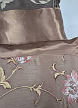 Комплект декоративних подушок Firanka Flowers  44х34см 1шт, 42х37см 1шт, 40х23см 1шт, шоколадний (п_0795), фото 4