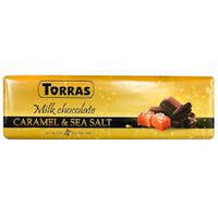 Шоколад Torras молочний карамель і морська сіль 300 г, 15 шт ящик