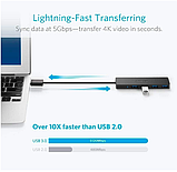 USB-хаб Anker 4-Порта Ульта тонкий USB 3.0 Hub A7516, USB-розгалужувач 4 порти, фото 4
