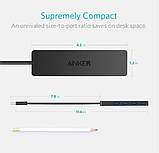 USB-хаб Anker 4-Порта Ульта тонкий USB 3.0 Hub A7516, USB-розгалужувач 4 порти, фото 3