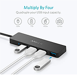 USB-хаб Anker 4-Порта Ульта тонкий USB 3.0 Hub A7516, USB-розгалужувач 4 порти, фото 8