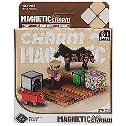 Дитячий магнітний конструктор Minecraft 9963, 27 деталей
