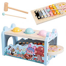 Дерев'яна розвиваюча іграшка / ксилофон - стукалка арт. C 65592