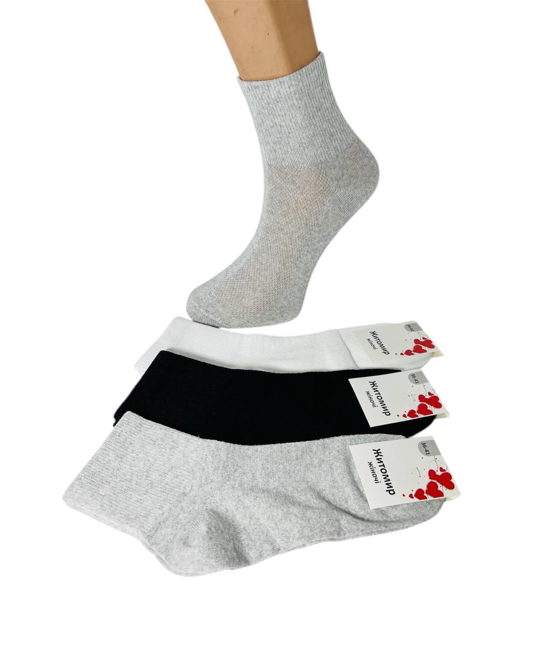 Шкарпетки жіночі 12 пар літні сітка середні Житомир розмір 36-40 мікс кольорів