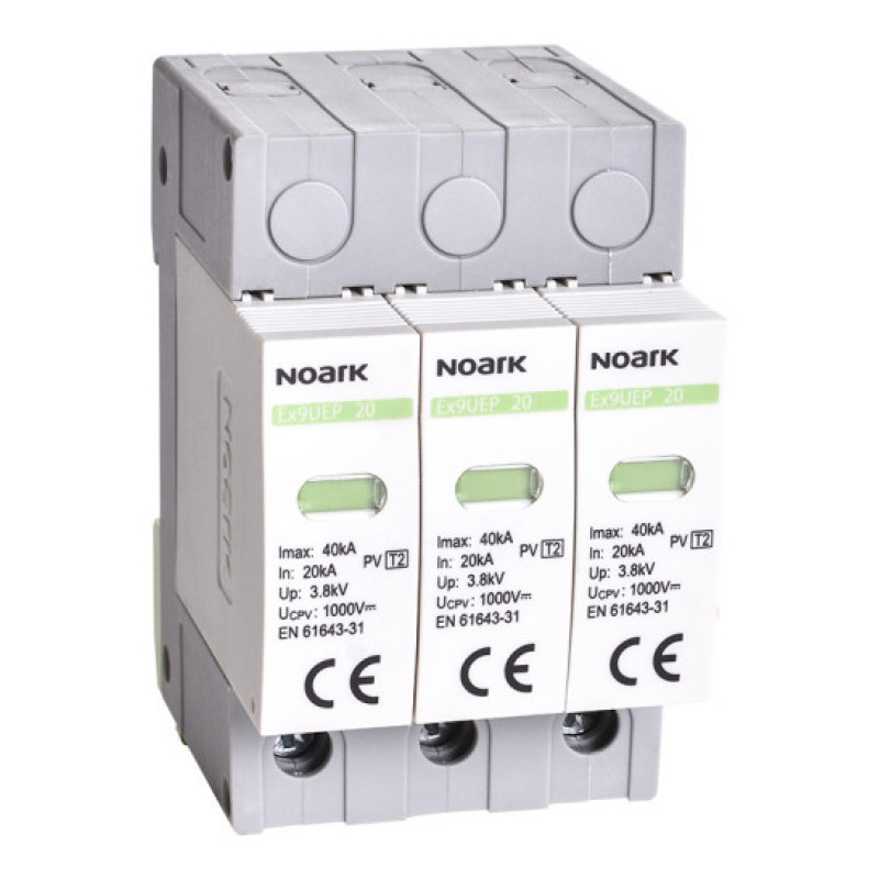 Обмежувач перенапруги Ex9UEP 20 2P 1000 (N) клас ІІ In=20kA 1000V DC, NOARK
