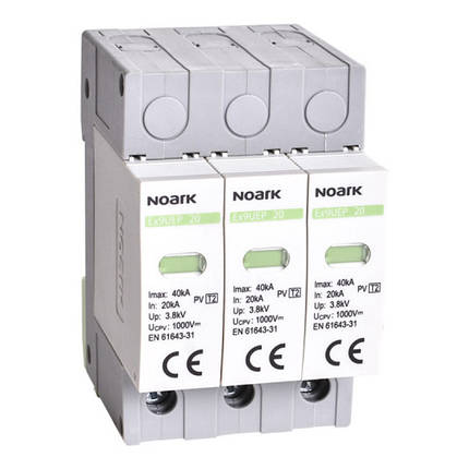 Обмежувач перенапруги Ex9UEP 20 2P 1000 (N) клас ІІ In=20kA 1000V DC, NOARK, фото 1