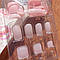 Набір – накладні нігті 48 шт. французький манікюр та педикюр + клейові стики, типси для пальців рук та ніг, фото 6
