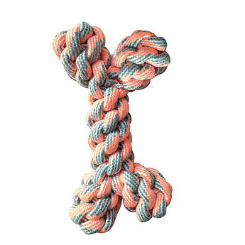 Іграшка для собак кісточка, канат бавовняний, помаранчева, CROCI PASTEL, 20см