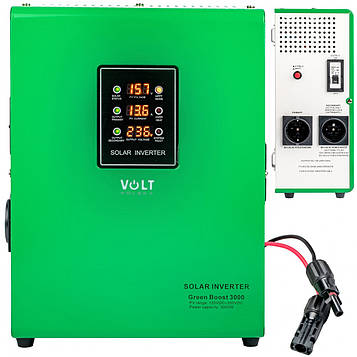 Сонячний інвертор перетворювач Volt Polska MPPT GREEN BOOST 3000 (120-350VDC) 3 кВт
