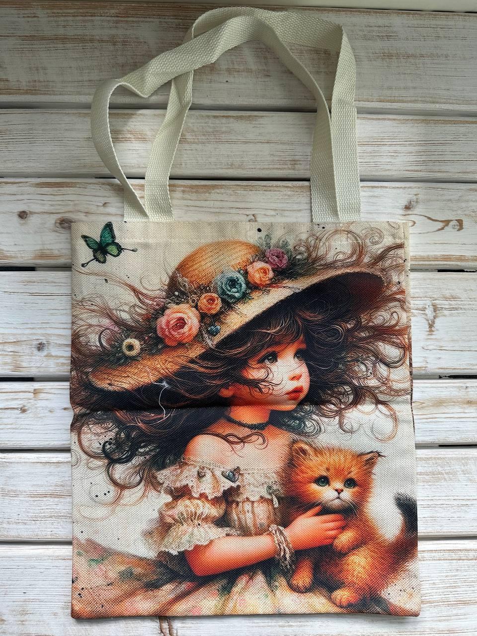 Велика сумка-шопер з милим дизайном, 36/31 см, фото 1