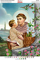 Схема вишивки бісером на габардині Святий Антоній