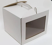 Коробка для торта 300*300*250 мм з віконцем