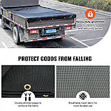 Vevor 310001 Тент для самоскида, сітчастий тент, 7,5 x 18 футів, ПВХ, 18 унцій, подвійна кишенькова парасолька для причепа, фото 3