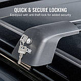 Vevor 310028 Універсальний багажник на дах, поперечна штанга з алюмінію, вантажопідйомність 90 кг, для піднятих бічних рейок з, фото 4