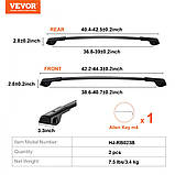 Поперечини багажника VEVOR підходить для Subaru Forester 2014-2021 з піднятими бічними рейлінгами Алюмінієві, фото 7