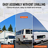 VEVOR багажник-драбина на дах рейлінг 2 шт. довжина 1200-2000 мм Регульований багажник для вантажівок висота, фото 5