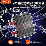 Vevor 310084 250 AMP Реле з контрольованою напругою ізолятора, 12 В/24 В Універсальне реле VSR, чутливе до напруги, ізолятор, фото 2