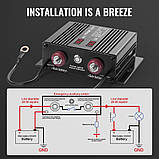Vevor 310084 250 AMP Реле з контрольованою напругою ізолятора, 12 В/24 В Універсальне реле VSR, чутливе до напруги, ізолятор, фото 5