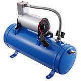 Vevor 310086 Повітряний компресор 12 В з баком 6 л, комплект повітряного компресора для буксирувальних клаксонів, робочий тиск, фото 10