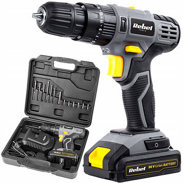 Акумуляторний ударний дриль-шуруповерт Rebel RB-1002