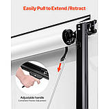 Vevor 310357 Тент для каравану 610 см, ручний сонцезахисний вітрило, чорний, тканинний екран для конфіденційності, фото 4