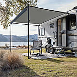 Vevor 310357 Тент для каравану 610 см, ручний сонцезахисний вітрило, чорний, тканинний екран для конфіденційності, фото 8
