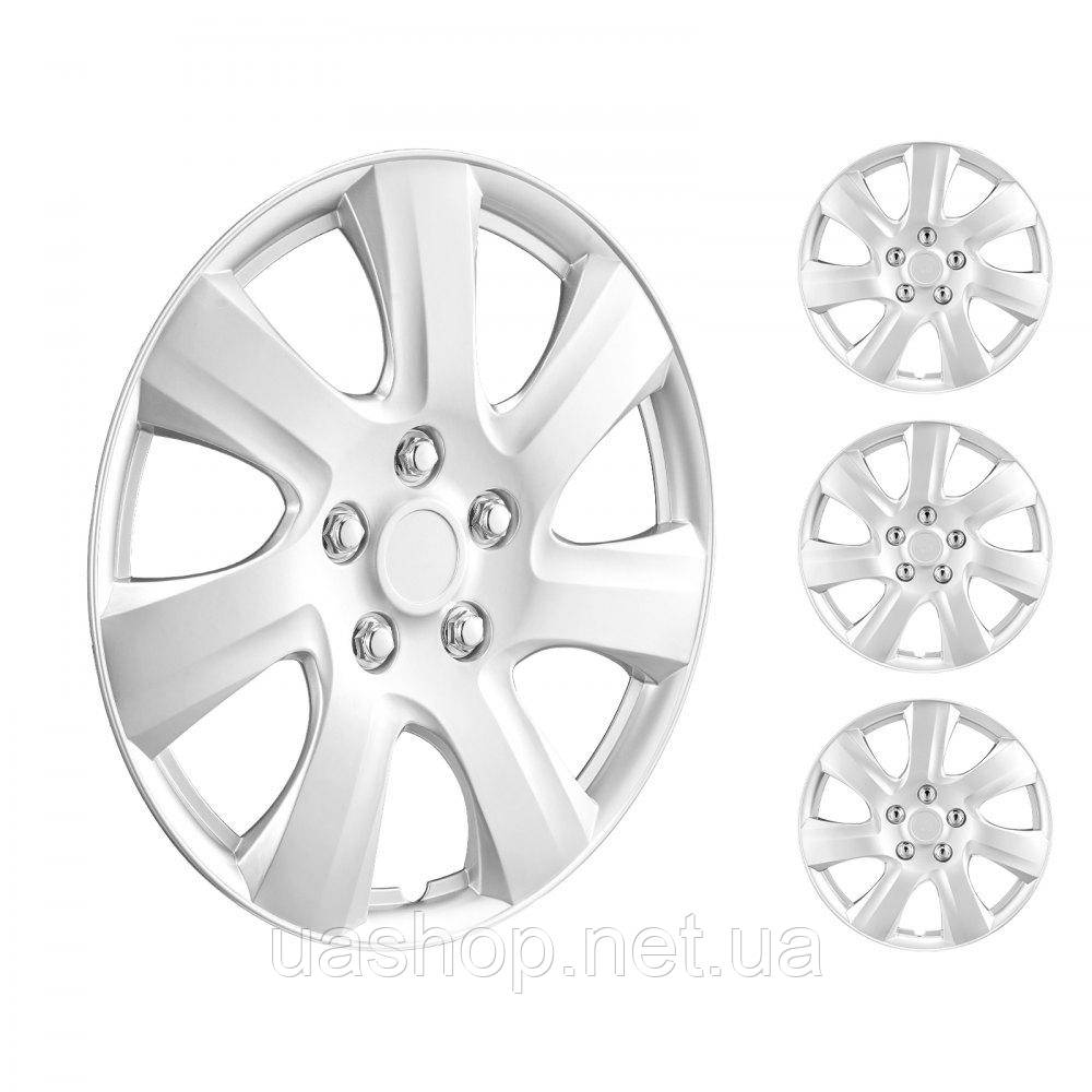 Vevor 310365 Ковпаки Ковпаки маточини для R16" Кришка обода отвору сопла клапана срібна, фото 1