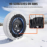 Vevor 310377 Thickened Snow Socks Tires Snow Traction Tire Cover Medium Pack 2 шт., фото 5