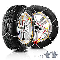 Ланцюги протиковзання VEVOR Марганцевий сплав Сталь Traction Tire Chains Silver 2шт 324192