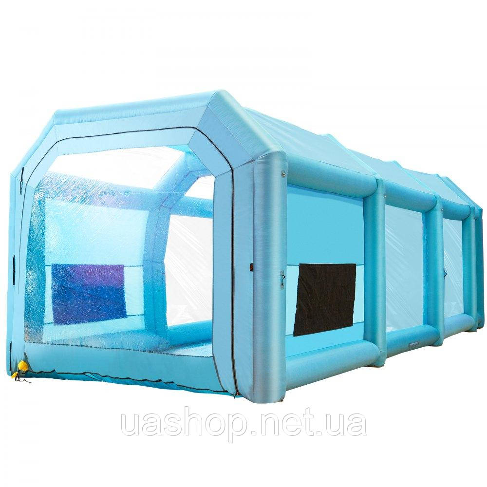Vevor 310443 Paint Booth DIY Фарба спрей Фарба Захисний Намет 10,75x3,9x3,47 м Синій, фото 1