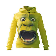 Худі жіноче з принтом «Шрек. Крик емоцій. Shrek. Scream of Emotions»
