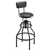 Vevor 310867 Робочий стілець зі спинкою, гаражне сидіння (вантажопідйомність 136 кг), регульоване по висоті сидіння на роликах,