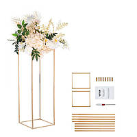 VEVOR набір з 2 квіткових табуретів квадратний 28x28x80см квіткова підставка залізна тумбочка сучасна квіткова