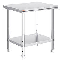 VEVOR Робочий стіл з нержавіючої сталі 760 x 600 x 70 мм Приготування їжі, шиття, прання, рукоділля,