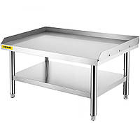 Vevor 311636 Стіл з нержавіючої сталі для приготування їжі та роботи, 121,9 x 76,2 см, підставка для кухонного приладдя