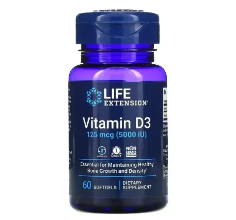 Life Extension Vitamin D3 125 мкг 60 капсул