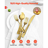 Набір столових приборів VEVOR 60 предметів, столові прибори нержавіюча сталь, столові прибори столові, ніж,, фото 3