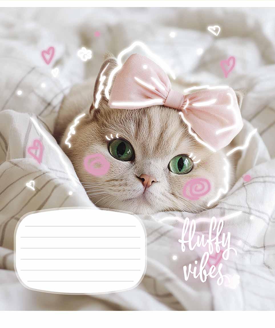 Зошит 18арк. кліт. Star "Fluffy vibes (дівч)" ВД-лак №018-3546K(25)(250)
