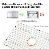 Огорожа для кухонної мийки VEVOR, 28,5 x 15,6 дюймів, зливна решітка з нержавіючої сталі 322284, фото 4