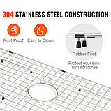 Огорожа для кухонної мийки VEVOR, 28,5 x 15,6 дюймів, зливна решітка з нержавіючої сталі 322284, фото 5