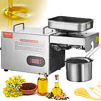 VEVOR Електричний олійний прес, 850 Вт з нержавіючої сталі, регульована температура 0-300 ℃, гарячий прес для