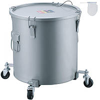 Відро для жиру фритюрниці VEVOR, 30-літровий контейнер для збору олії на роликовій основі, вуглецева сталь з