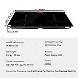 Індукційна варильна поверхня VEVOR Індукційна варильна поверхня 6800 Вт, 4 конфорки, сенсорний екран 9 рівнів, фото 7
