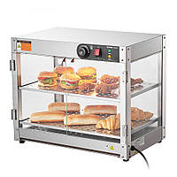 VEVOR 2-поверховий комерційний підігрівач їжі Освітлення шафи для піци Кафе 304240