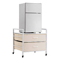 Vevor 312505 Міні Холодильник Підставка Органайзер Холодильник Стіл 2 Ящики Білий