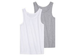 Майки дитячі натільні Pepperts для хлопчика комплект з 2 штук сіра і біла розмір 134-140